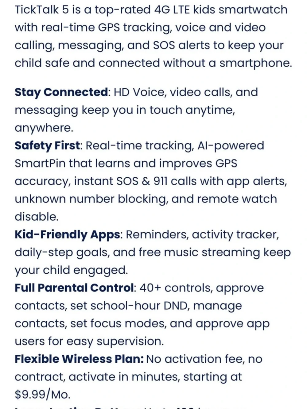 Kids Smartwatch in White -